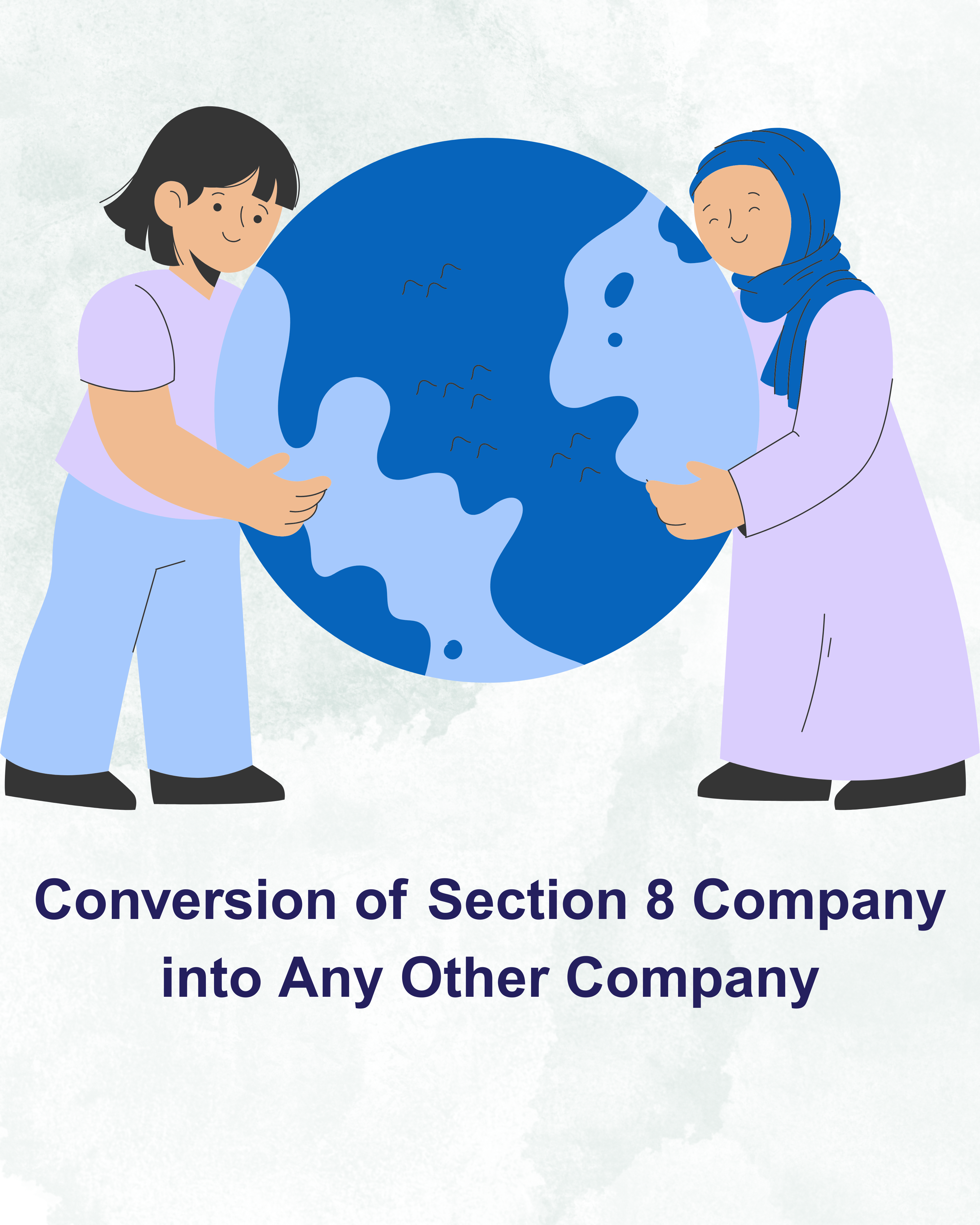 Section 8 Company conversion service by Legal Dalal with legal icons and growth visuals